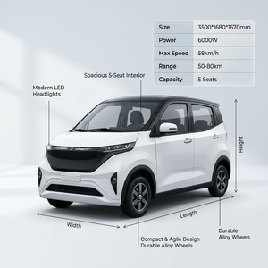 Véhicule électrique quatre roues fermé haute puissance longue portée Peony pour le transport familial des enfants et les trajets pour les courses - Product Image 5