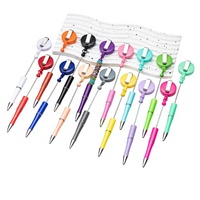Pulpen Manik-manik Tarik-Tarik DIY dengan Klip Retractable, Plastik, Lebar Tulisan 1.0mm dan Tinta Multi-warna HH-1191 19.2x1.1cm