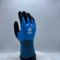Gants isolants 13G en polyester enduit de latex moussé 1000V pour travaux électriques