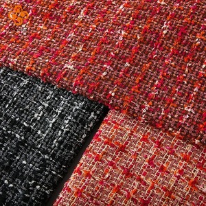 148 benutzer definierte Breite Vintage <span class=keywords><strong>Vinter</strong></span> verdicken warm nähen Frauen Mäntel Kleid Modedesigner Tweed Boucle Tweed Jacke Stoff für Meter - Product Image 1