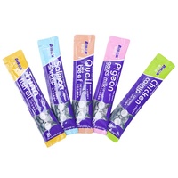 Friandises pour chats AIBAK de haute qualité, bâtonnets de saumon et poulet 16g, tube de nourriture humide le plus vendu, usine OEM, riche en protéines, faible en matières grasses, cru