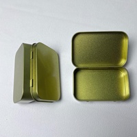 Boîte en métal à charnière de petite taille pour le rangement de petits outils, en gros, 5 couleurs, avec motif de bonbons