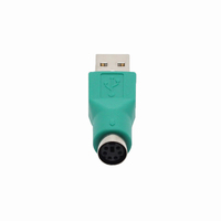 Adaptador USB PS2 KAICAP K-GC46MF para Teclado y Ratón, Conector USB Macho de 6 Pines a Hembra Niquelada, Salida CC, 100% Compatible con OEM