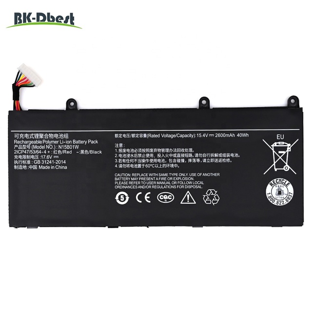 BK-Dbest Brand New Replacement 2600mAh N15B01W N15B02W Laptop Battery for Xiaomi Ruby 15.6inch TM1703 TM1709 TM1802-AP TM1802-AD