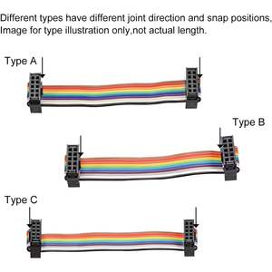 Cable Plano de Cobre IDC Rainbow Wire, 10 pines, 128 cm, Paso de 2.54 mm, Tipo B, Nuevo - Product Image 4