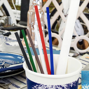 Tùy chỉnh đóng gói 19cm 23cm ba lỗ cà phê khuấy dùng một lần ống hút nhựa đồ uống Phụ kiện cho các bên - Product Image 2