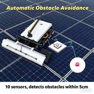Robot de nettoyage de panneaux solaires de type à suivi pour centrale photovoltaïque, haute capacité et fonctionnement à distance - Product Image 3