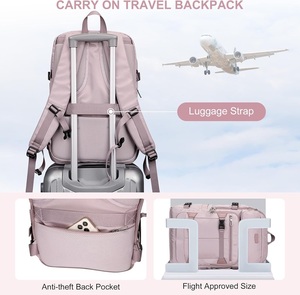 Sac à dos de voyage en nylon RAYLON, vente en gros directe d'usine, personnalisé OEM ODM, pour femmes et hommes, compatible ordinateur <span class=keywords><strong>portable</strong></span> 15,6 pouces, étanche, 20-39L, pour le transport aérien - Product Image 3
