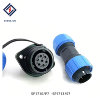 Connecteur de câble circulaire étanche WEIPU Type SP17 mâle/femelle 500V 10A 5A IP68, fiches aviation filetées, plaqué or