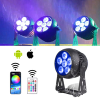 Projecteur PAR sans fil IP65 6*20W pour discothèque, avec batterie et application WIFI, longue autonomie pour mariages, fêtes, DJ et éclairage de scène