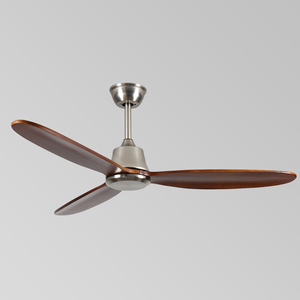 โคมไฟระย้าติดเพดานทำจากไม้สแตนเลสพัดลมติดเพดานทำจากไม้ไม่มีไฟสำหรับห้องนั่งเล่น - Product Image 4