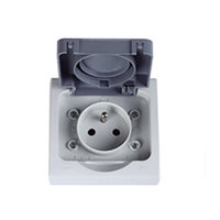 Enchufe francés de dos polos, impermeable y a prueba de electricidad, 16A, 220V, fábrica directa oficial, venta al por mayor