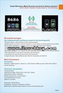 <span class=keywords><strong>Placa</strong></span> de Puerta Inteligente Inalámbrica WIFI con Función de No Molestar (DND), Monitoreada Remotamente por <span class=keywords><strong>PC</strong></span> o Teléfono Móvil, Modelo TK-GF606 - Product Image 2