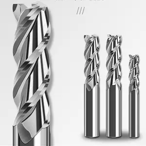 Tungsten Steel Milling Cutter Alloy End Milling Cutter Straight Shank Plus Long Steel Flat End Milling Cutter CNC CNC Tool