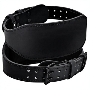 Ceinture de musculation en cuir personnalisée, 4 pouces, 6 pouces, avec rembourrage pour le soutien du dos, boucle à double ardillon, pour squats, soulevés de terre, entraînement hommes et femmes - Product Image 1