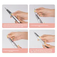 Ponceuse à ongles portable rechargeable 45000 tr/min, machine de polissage spéciale pour éliminer les peaux mortes et le nail art