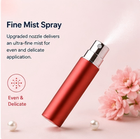Flacon d'échantillon de parfum 8ml/10ml avec pulvérisateur rotatif rétractable, portable, pour soins bucco-dentaires, en verre avec tête en aluminium électroplaqué