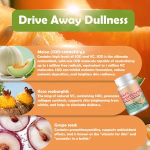 Vitamina C E Extracto de melón Rose Roxburgh Extracto de tabletas Soporte de belleza para el cabello Uñas Salud de la piel para adultos - Product Image 2