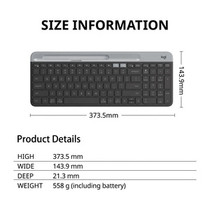 Logitech K580 Ergonomic Wireless Gaming Switch Compatible Computer Mobile Phone Office Laptop Tablet Custom Russian - Product Image 6