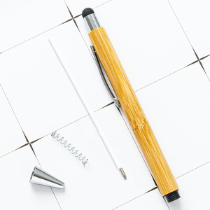Bolígrafo de Bambú con Pulsador para Imprimir Logotipos, Regalo para Hoteles, Oficinas y Estudiantes, Bolígrafo Publicitario, Venta al por Mayor - Product Image 5