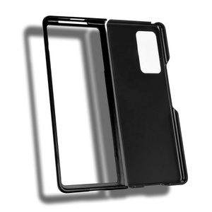 Funda trasera de cuero PU de piel Croco para Samsung <span class=keywords><strong>Galaxy</strong></span> Z <span class=keywords><strong>Fold2</strong></span> 5G 7,6 " / Z Fold3 5G funda trasera dura mate - Product Image 2