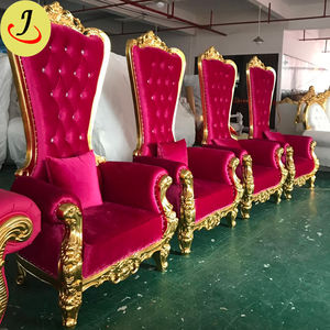 Chaise royale de luxe Chesterfield en bois massif bon marché pour mariage, hôtel et appartement, vente en gros JC-K54, meubles royaux - Product Image 3
