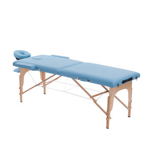 <span class=keywords><strong>Table</strong></span> <span class=keywords><strong>de</strong></span> <span class=keywords><strong>Massage</strong></span> en bois Portable en matériau métallique pliant double professionnel Design moderne pour une utilisation en extérieur Salon <span class=keywords><strong>de</strong></span> spa facial - Product Image 4