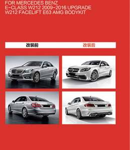 Kit de Carrocería E63 AMG para Mercedes Benz Clase E W212 2009-2016, Actualización a Facelift W212 - Product Image 2