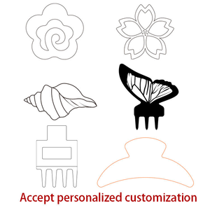 Glow&Brooks, pinces à cheveux en acétate de sphinx tendance, impression UV, 7,5 cm, style égyptien original, vente en gros personnalisée, pinces à cheveux haut de gamme - Product Image 5