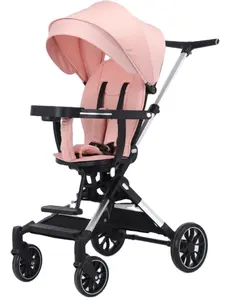 Oem carrinho de bebê luxuoso, venda quente, fábrica de bebê com rotação de dois sentidos de alta qualidade ao ar livre