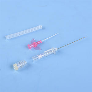 Aguja intravenosa reutilizable para mascotas, tipo mariposa, 24G, para inyección veterinaria en gatos, de plástico, manual, con alas de colores. - Product Image 3