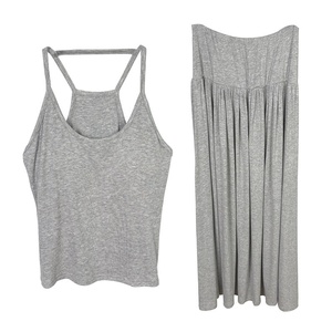 Bộ hai mảnh định hình cơ thể mỏng gợi cảm thanh lịch cho nữ áo yếm + váy bó sát Mùa Hè Ngắn - Product Image 5