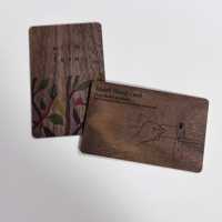 Carte de visite en bois NFC personnalisée 13,56 MHz 2025, impression couleur, puce 1k, carte RFID intelligente sans contact pour contrôle d'accès