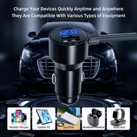 Cargador de Coche 2 en 1, Fuente de Alimentación para Starlink Mini + Carga de Teléfono, Entrada de 12-24V, Pantalla LED de Voltaje, Compatible con Todos los Vehículos