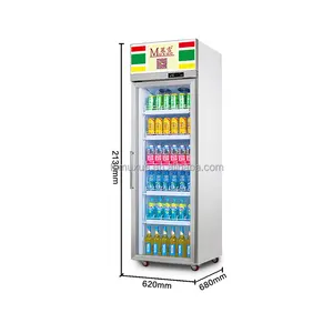 Muxue resfriador de bebida uma porta de vidro, resfriador de bebidas, geladeira, geladeira MX-YLG620F-M