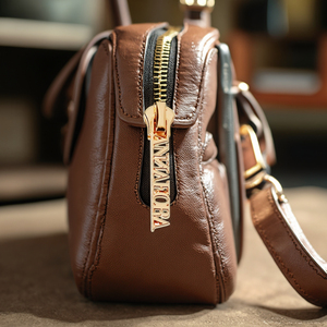 Tùy chỉnh mạ vàng kim loại Zip trượt thẻ hình chữ nhật hợp kim dây kéo puller chữ logo cho phụ nữ da áo túi dây kéo - Product Image 2