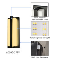   Lámpara de Pared Exterior LED Inteligente APP 5CCT de 12 Pulgadas, IP65, Certificación ETL, Aluminio, para Porche, Patio