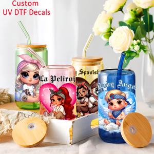 Usine personnaliser <span class=keywords><strong>petit</strong></span> bébé rose coeur conception imperméable décalcomanies uv dtf autocollant wraps transferts uv dtf wraps 16oz sur tasses - Product Image 6