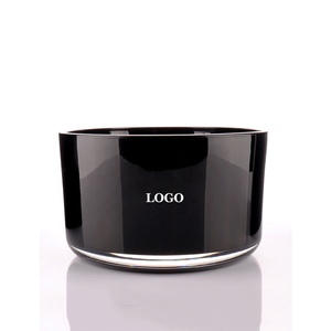 Bougies parfumées de luxe Photophore noire Vente en gros Grand pot à bougie en cire de soja en verre - Product Image 1