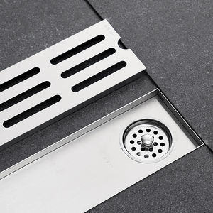 Morden 600mm rectangulaire en acier inoxydable SUS304 Drain linéaire mince pour salle de bain et jardin Drain de sol pour balcon et côté polyvalent - Product Image 4