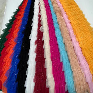 Encaje Austriaco Con Cuentas, Red de pastel cubierta de lentejuelas, volantes, lentejuelas, encaje francés, vestido de novia de boda, secuencia para boda - Product Image 6