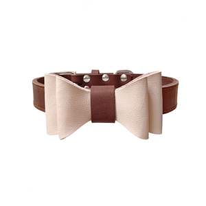 Diseños personalizados Collar de cuero de lujo para perro Cuerpo ligero Hebilla de aleación de zinc Cómodo Collar de lazo para perro Collar ajustable para mascotas para perros - Product Image 4