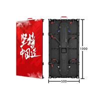 Layar Video Wall LED Aluminium Modular 1.9mm/2.6mm/2.976mm/3.91mm Pixel Pitch Resolusi 4K Tahan Air IP65 untuk Sewa Luar Ruangan