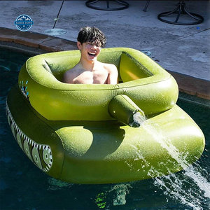 Amusement Park Inflatable Ride-Ons Tanks Inflatable Lounger Float With Water Spray