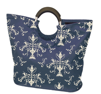 Sac de courses recyclable avec poignée en aluminium, en polyester 600D, taille extra large, couleur Pantone, option logo personnalisé, ISO9001