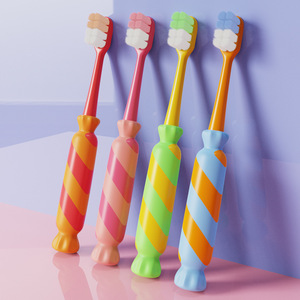 Haoniu – brosse à dents manuelle pour enfants de 3 à 12 ans, poils souples, couleur bonbon, Style dessin animé, pour usage domestique - Product Image 3