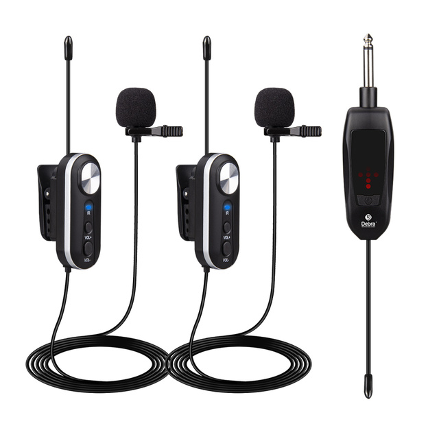 A80 UHF Lavalier Wireless Microphone XLR Connector 30m Range Power Amplifiers Speakers Large Equipment for Real-Time Recording