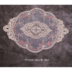 Hot Selling Custom ized Europa Stil Vintage Spitze Tisch Tischset Stickerei Serviette Für Esstisch Party Bankett Verwendung - Product Image 6