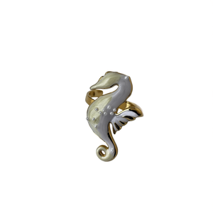 Seahorse <b>Ring</b> 316L Stainless Steel PVD <b>Gold</b> Plating Fashion Jewelry - Product Image 2