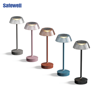 Lampe de table LED sans fil rechargeable à l'énergie solaire RGBW à intensité variable tactile IP54 étanche